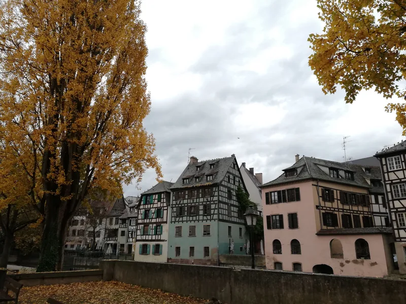 Autumn colours over the canals of Strasbourg